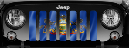 Waving Pennsylvania State Flag Grille Insert