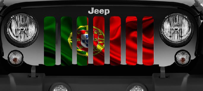 Waving Portugal Flag Grille Insert