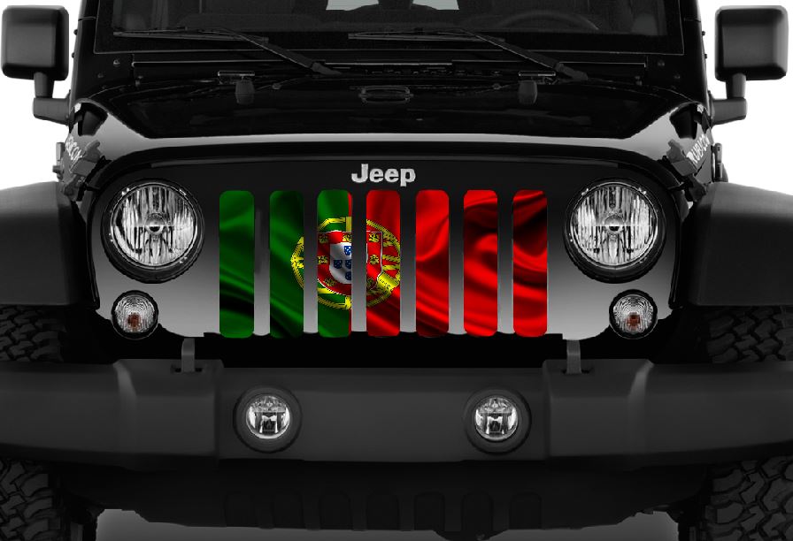 Waving Portugal Flag Grille Insert