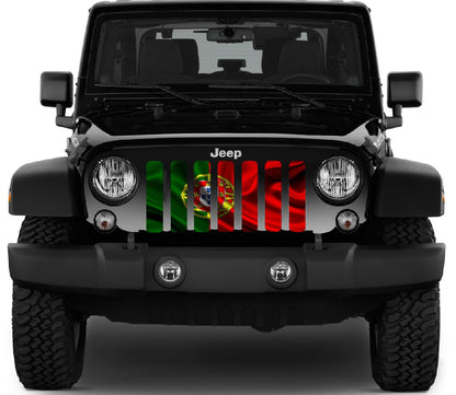 Waving Portugal Flag Grille Insert
