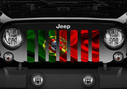 Waving Portugal Flag Grille Insert