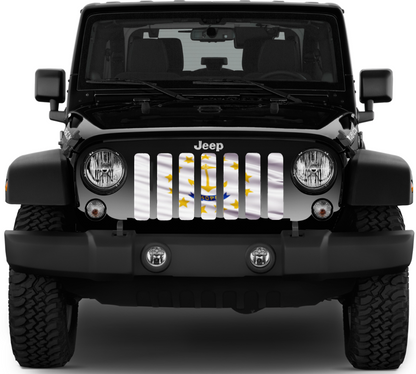 Waving Rhode Island State Flag Grille Insert