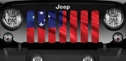 Waving Samoan Flag Grille Insert