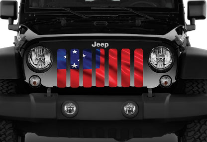Waving Samoan Flag Grille Insert