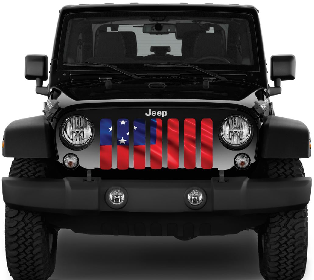Waving Samoan Flag Grille Insert