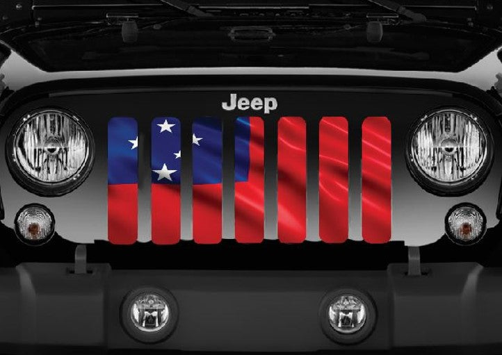 Waving Samoan Flag Grille Insert