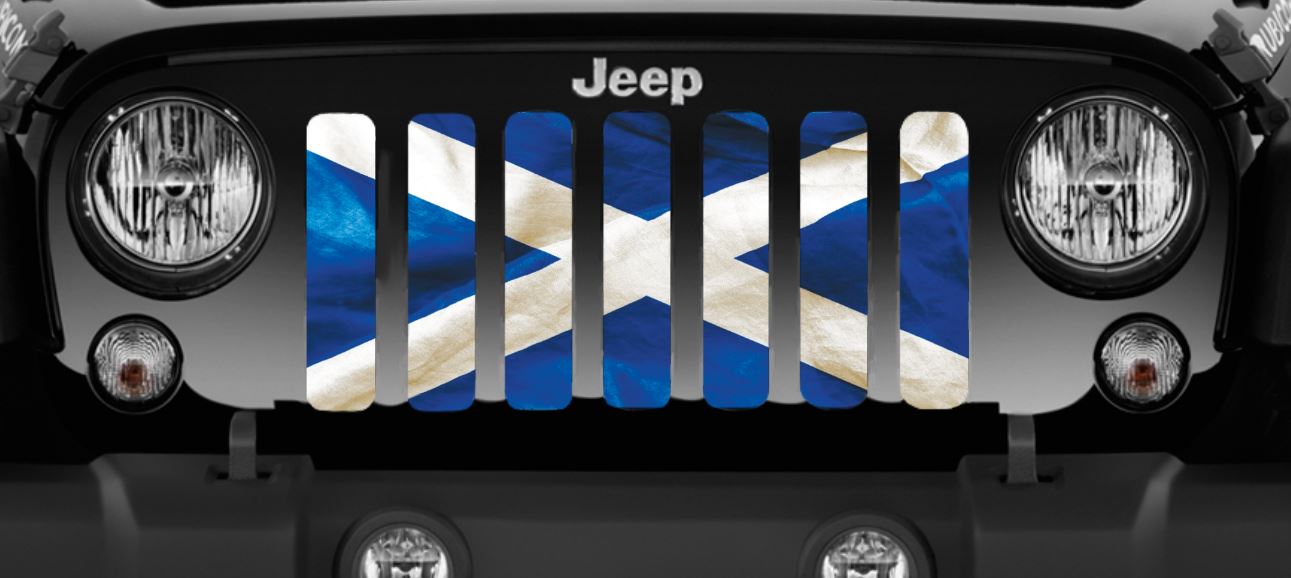 Waving Scotland Flag Grille Insert