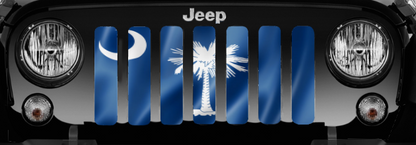 Waving South Carolina State Flag Grille Insert