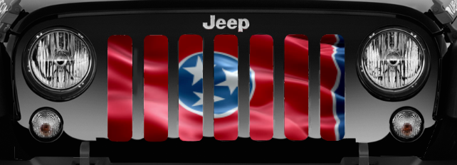 Waving Tennessee State Flag Grille Insert