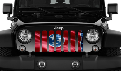 Waving Tennessee State Flag Grille Insert