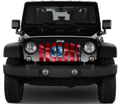 Waving Tennessee State Flag Grille Insert