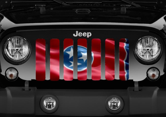 Waving Tennessee State Flag Grille Insert