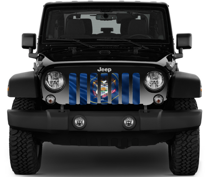 Waving Utah State Flag Grille Insert