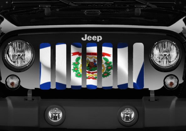 Waving West Virginia State Flag Grille Insert