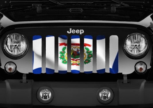 Waving West Virginia State Flag Grille Insert
