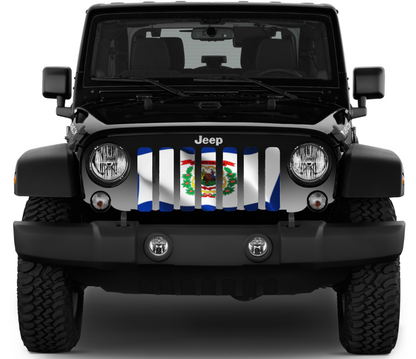 Waving West Virginia State Flag Grille Insert