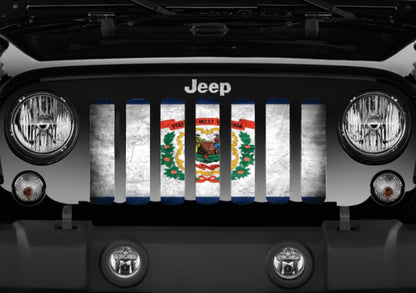 West Virginia Grunge State Flag Grille Insert