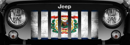 West Virginia Grunge State Flag Grille Insert