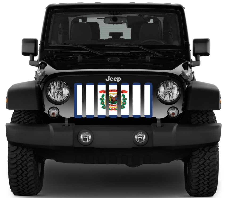 West Virginia State Flag Grille Insert