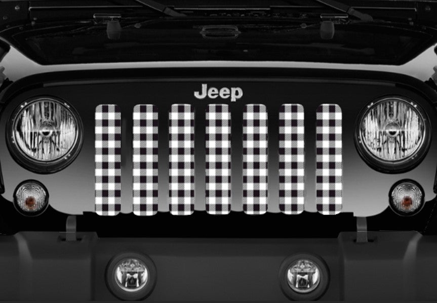 White Buffalo Plaid Grille Insert