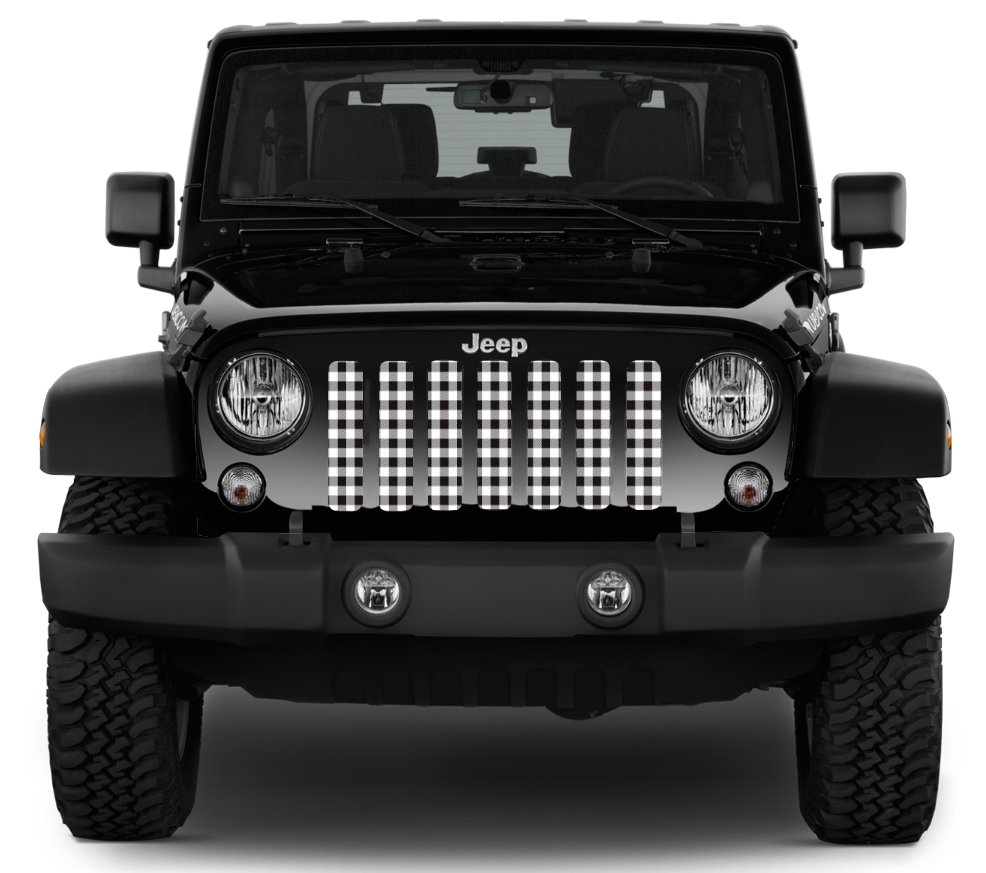 White Buffalo Plaid Grille Insert