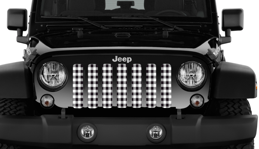 White Buffalo Plaid Grille Insert