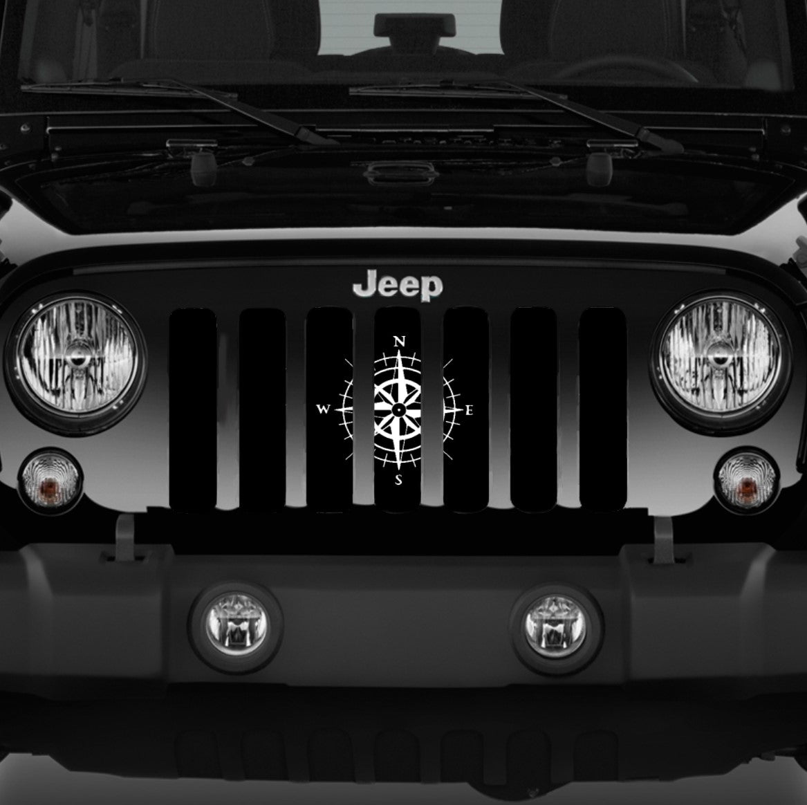 White Compass Grille Insert