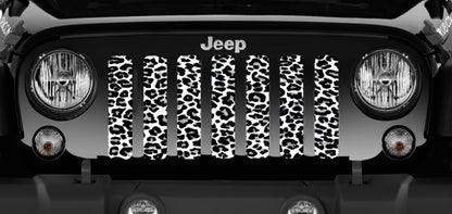 White Leopard Print Grille Insert