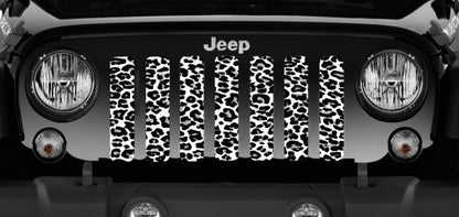 Platinum White Leopard Print Grille Insert