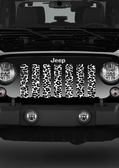 Platinum White Leopard Print Grille Insert