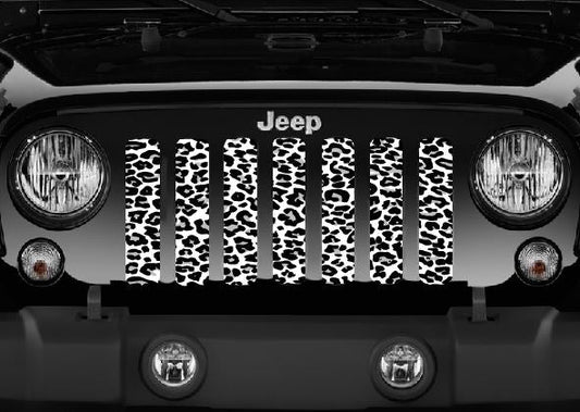 Platinum White Leopard Print Grille Insert