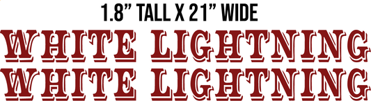 White Lightning Hood Names- Burgundy