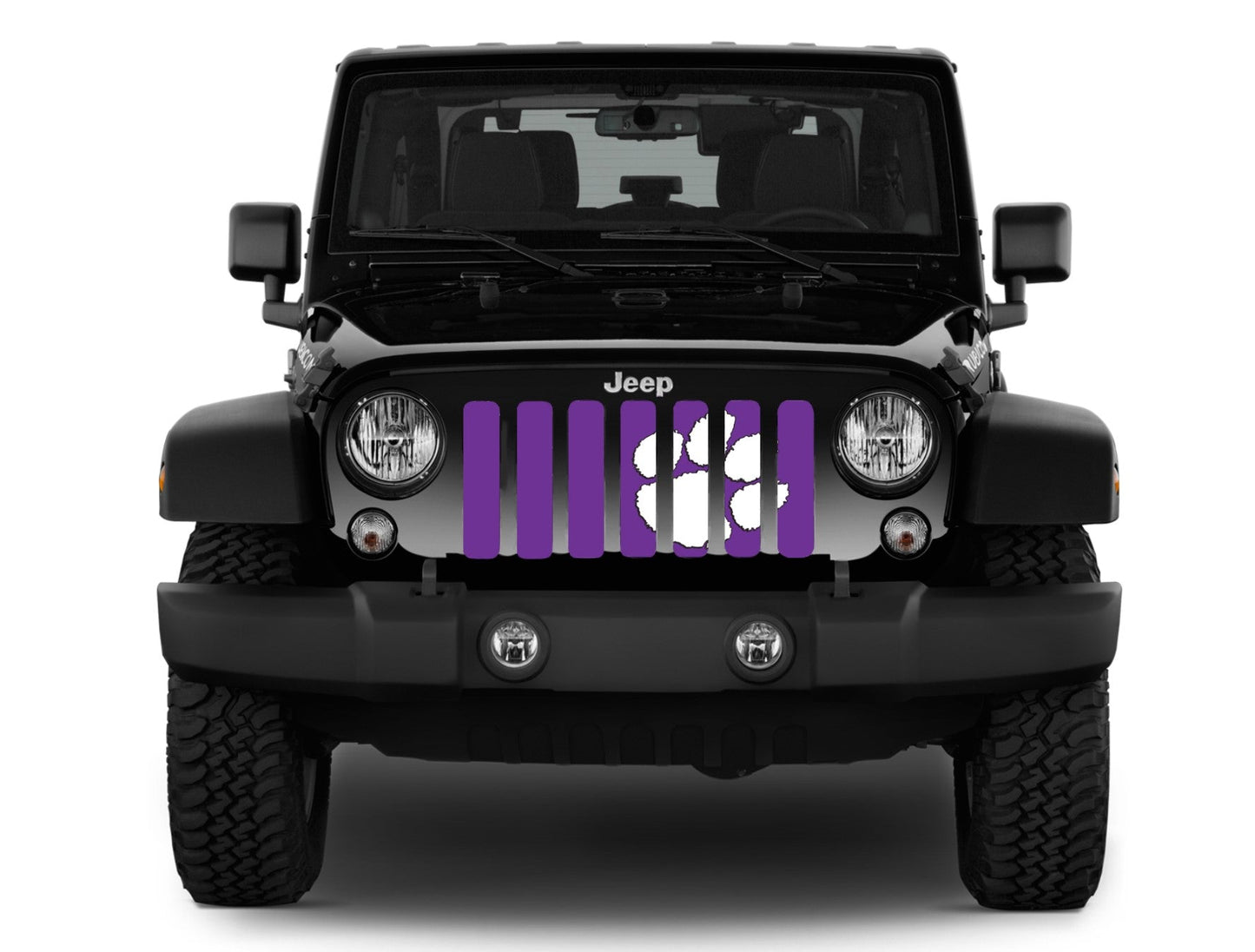 White Tiger Paw Purple Grille Insert