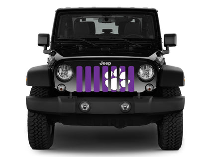 White Tiger Paw Purple Grille Insert