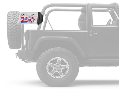 America 250 12"x18" Forever Wave Flag for Jeep Wrangler JL 2-Door 2018-Present
