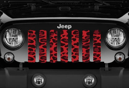 Platinum Wild Red Leopard Print Grille Insert