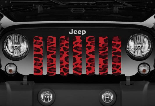Platinum Wild Red Leopard Print Grille Insert