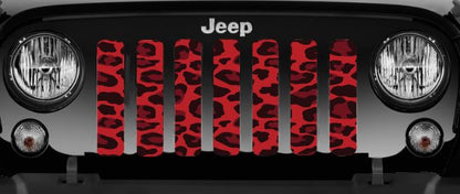 Wild Red Leopard Print Grille Insert