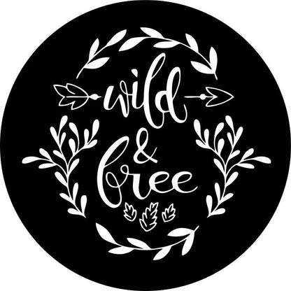 Wild and Free Floral with Arrow Spare Tire Cover