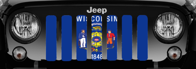 Wisconsin State Flag Grille Insert