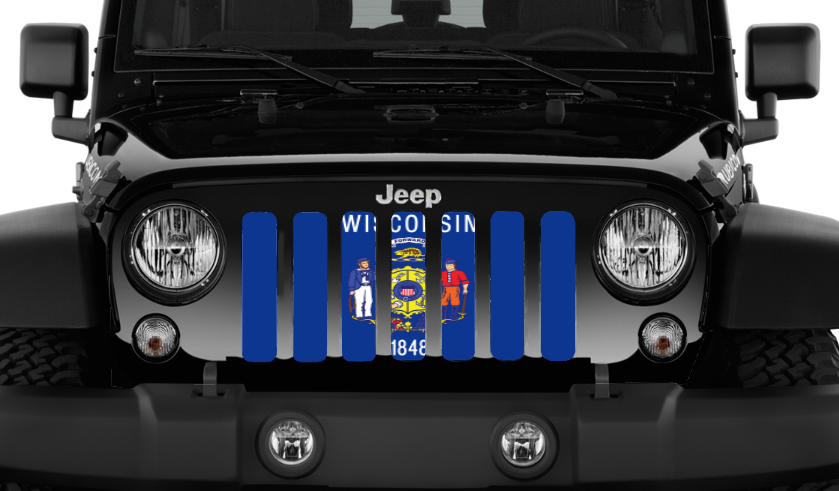 Wisconsin State Flag Grille Insert