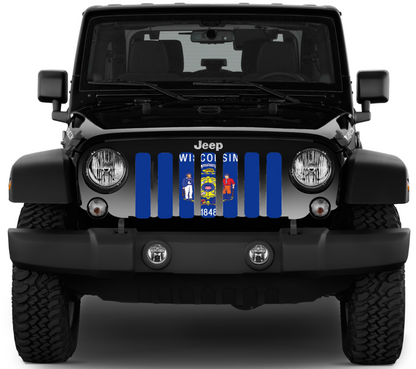 Wisconsin State Flag Grille Insert