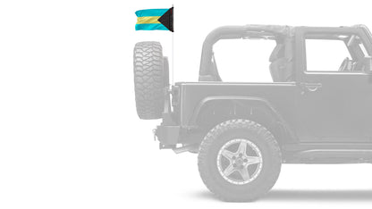 Bahamas 12"x18" Forever Wave Flag for Jeep Wrangler JLU 4-Door 2018-Present