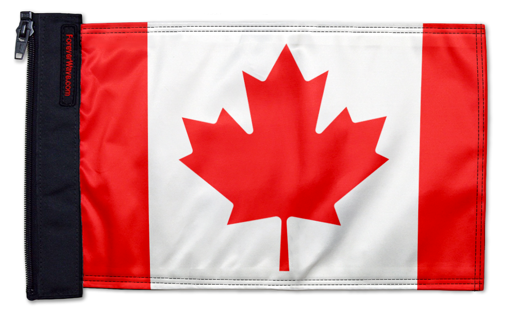Canada 12"x18" Forever Wave Flag for Jeep Wrangler JLU 4-Door 2018-Present