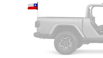 Chile 12"x18" Forever Wave Flag for Jeep Wrangler JKU 4-Door 2007-2018