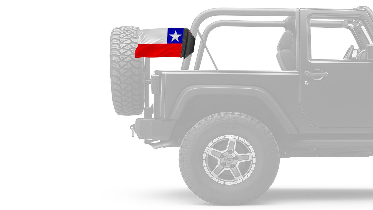 Chile 12"x18" Forever Wave Flag for Jeep Wrangler TJ 1996-2006