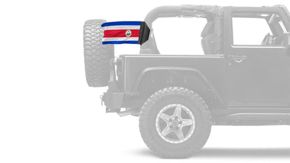 Costa Rica 12"x18" Forever Wave Flag for Jeep Wrangler JLU 4-Door 2018-Present