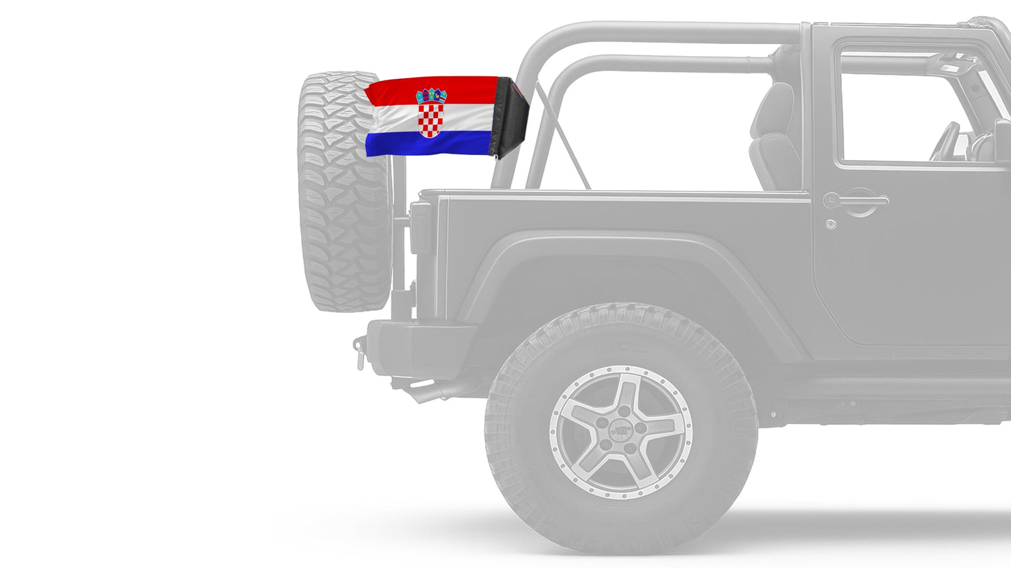 Croatia 12"x18" Forever Wave Flag for Jeep Wrangler TJ 1996-2006