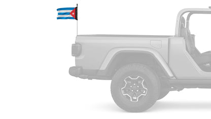 Cuba 12"x18" Forever Wave Flag for Jeep Wrangler JLU 4-Door 2018-Present