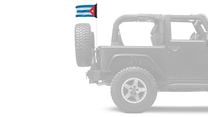Cuba 12"x18" Forever Wave Flag for Jeep Wrangler YJ 1986-1995